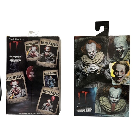 NECA IT 2017 Ultimate Bloody Pennywise & IT Chapter 2 Ultimate Pennywise Figures - Picture 7 of 16